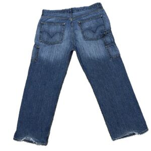 👖 LEVI'S Carpenter Loose Straight Jeans Workwear Distressed Street Denim 40x30